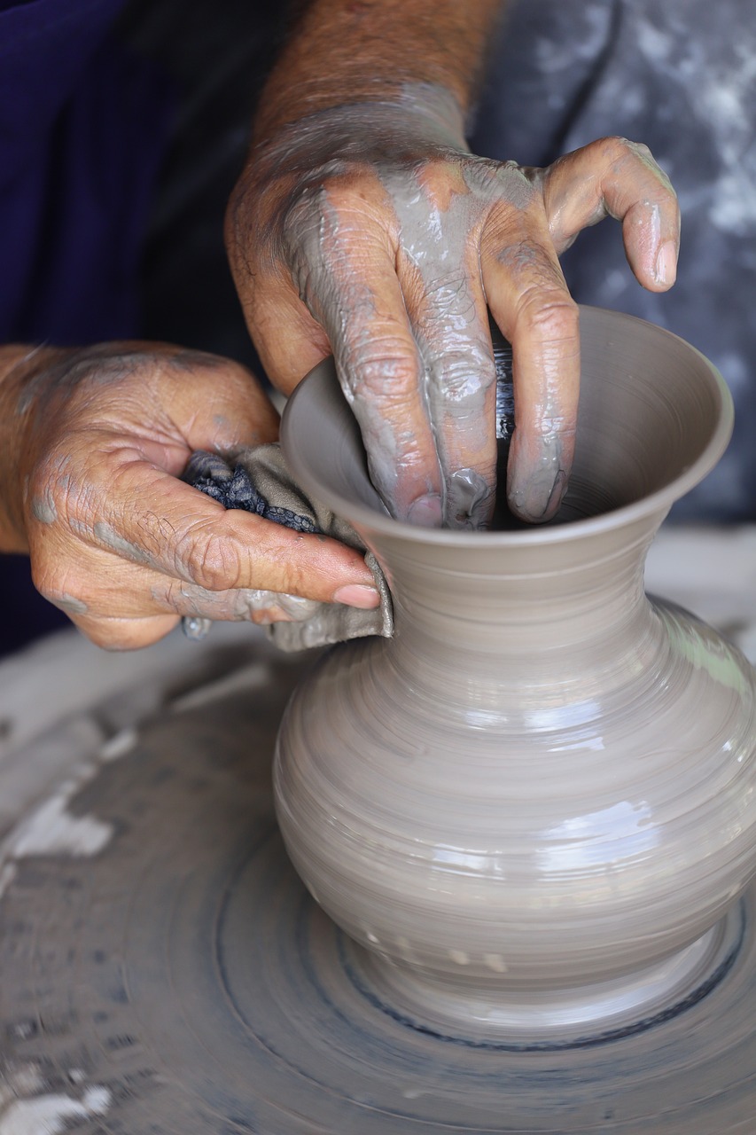 pottery, hands, potter