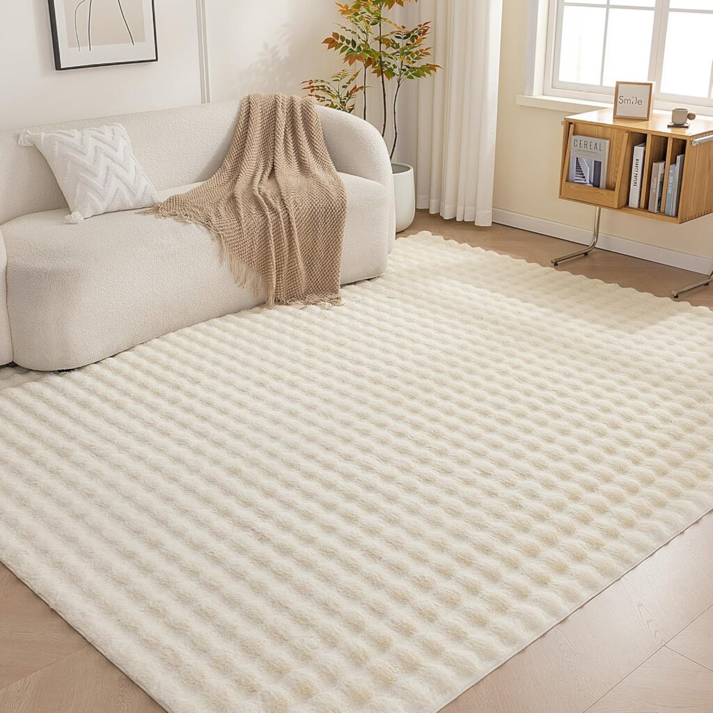 Beige Bubble Washable Carpet