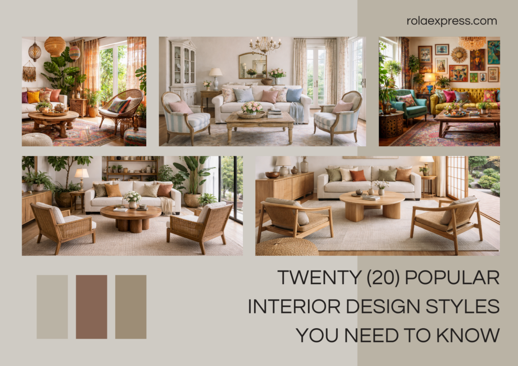 Twenty (20) Popular Interior Design Styles You Need to Know
