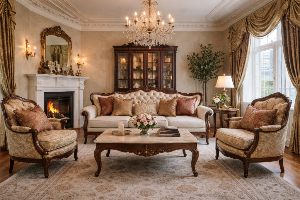 Victorian Living Room Interior Design Style