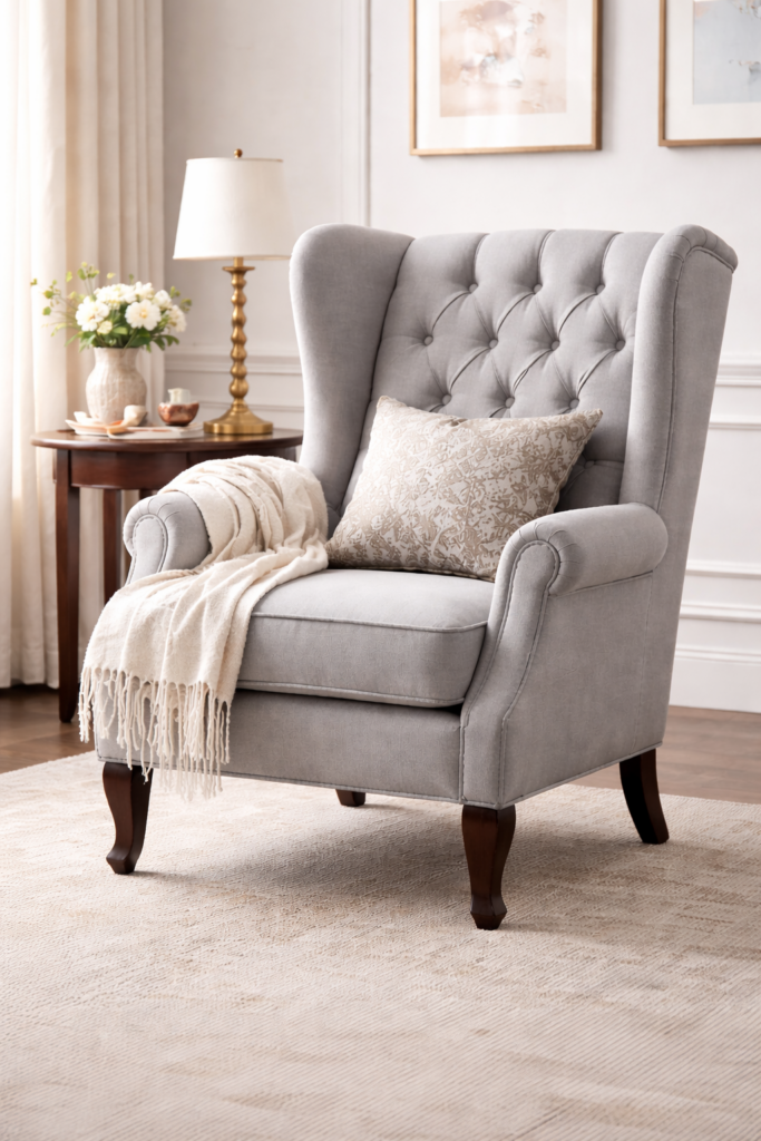 Wing back chair 1